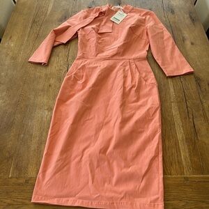 MUXXN PEACH PENCIL DRESS